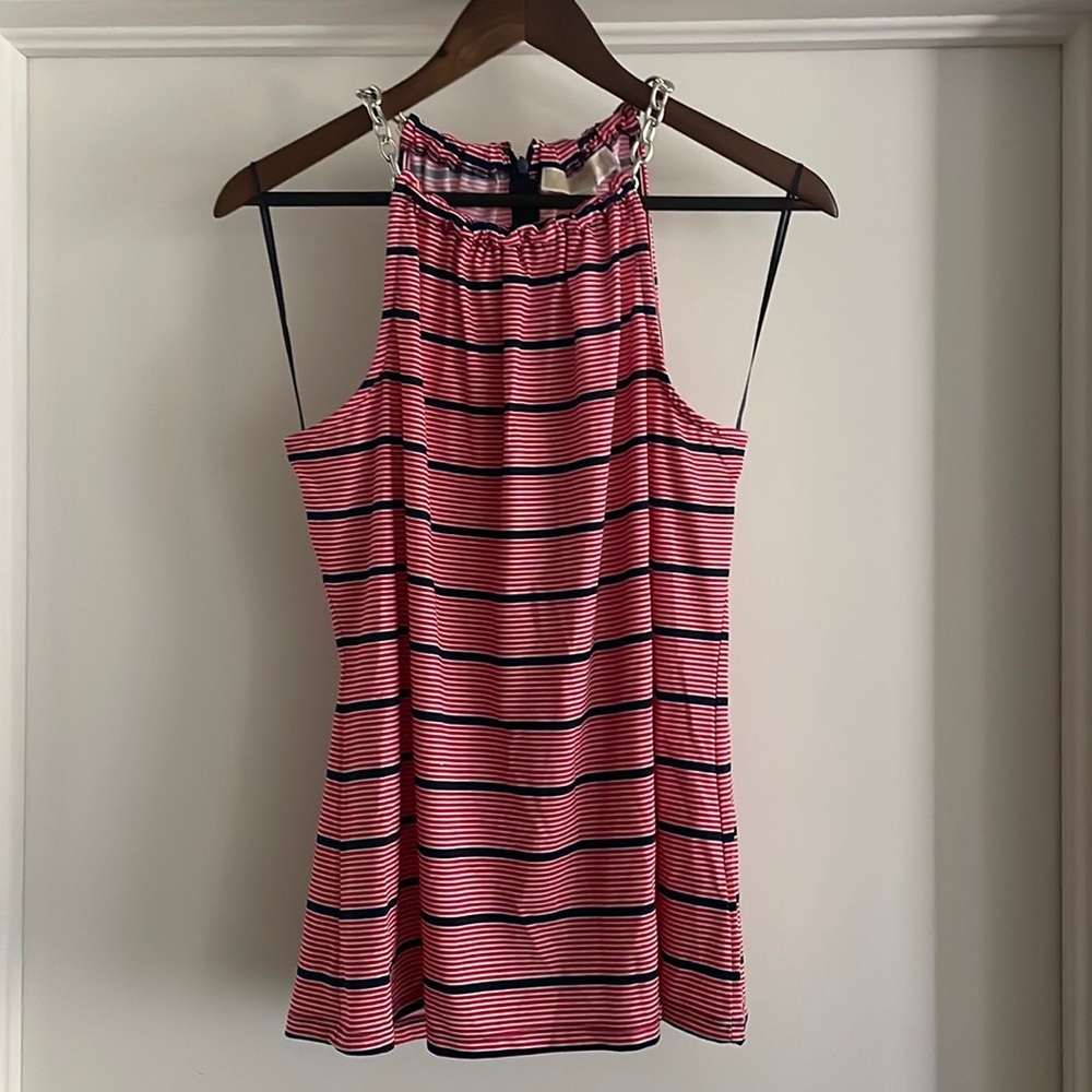 Michael Kors Halter Top chain neck and back zipper